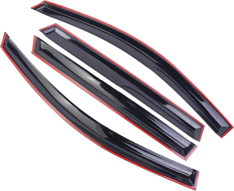 WONSABON Tape-On Window Visors Deflectors Rain Guards 4 Piece Set ‎Compatible with 2008-2016 Dodge Journey 94072 - Image 3